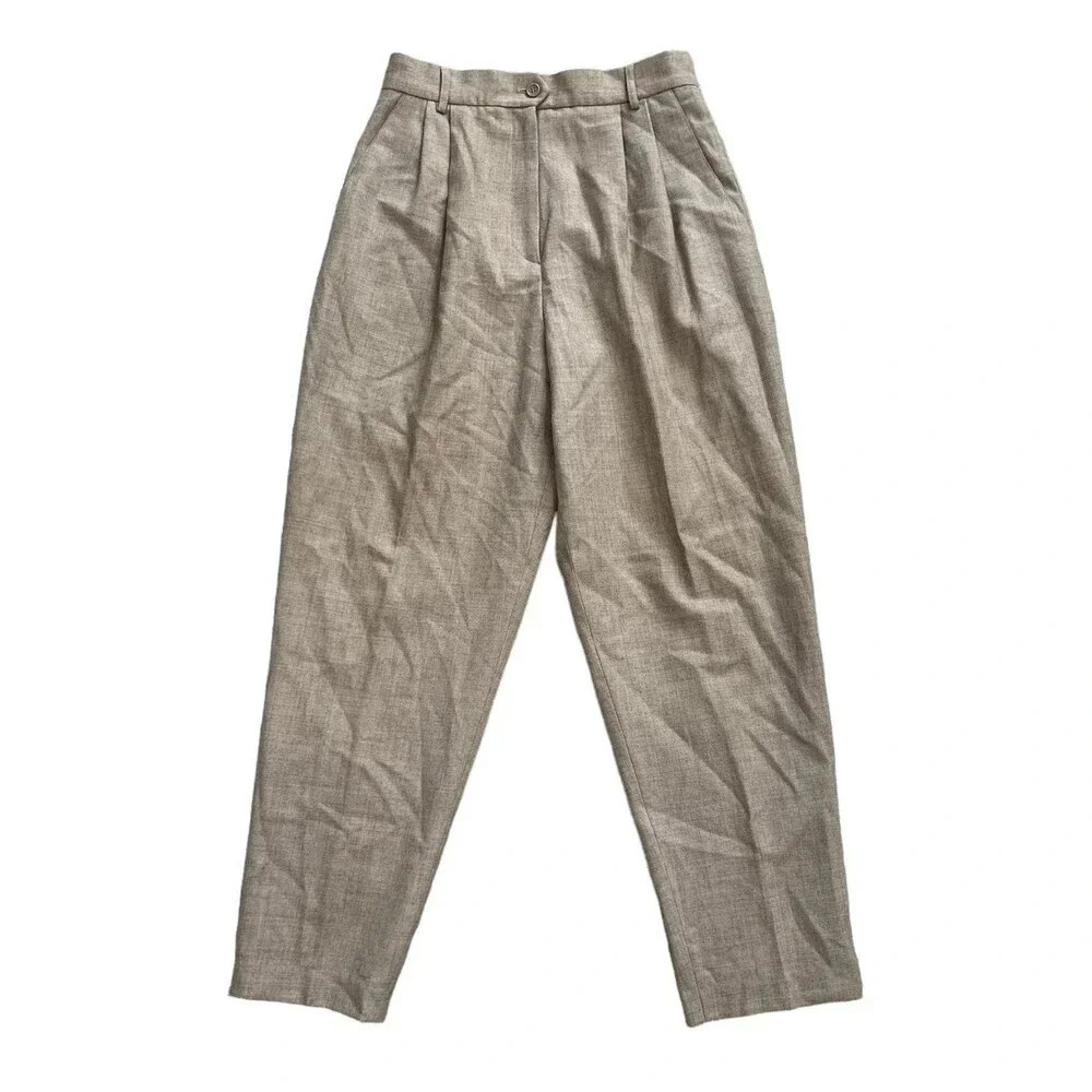 Petite Sophisticate Tan Trousers